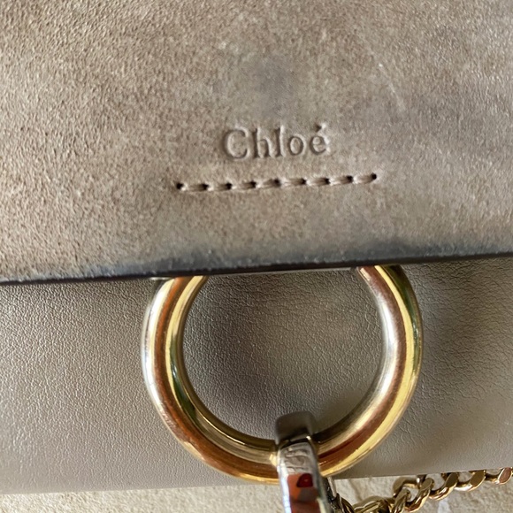 SOLD Chloé Faye Mini Wallet Crossbody Motty Grey - Picture 7 of 15
